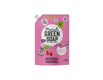 Marcel&apos;s Green Soap Wasmiddel - patchouli & cranberry - navulzak - 1 liter