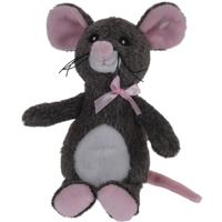 Tender Toys knuffelmuis 20 cm grijs - thumbnail