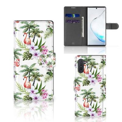 Samsung Galaxy Note 10 | Telefoonhoesje | Met pasjeshouder | Flamingo Palms