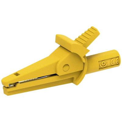 Electro PJP 5002-IEC-d4-CD1-J Krokodillenklem Geel Klembereik (max.): 9 mm Lengte: 51 mm 1 stuk(s)