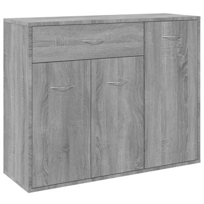 Dressoir 88x30x70 cm bewerkt hout grijs sonoma eikenkleurig