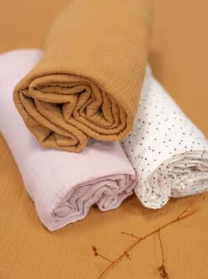 Inbakerhoeslaken - DOMIVA - 60x120 cm - Oudroze - Katoengaas