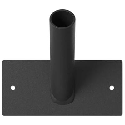 VidaXL Vlaggen mast houder zwart 13 x 6 x 0,2 cm staal