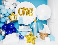 Ballonboog Kit Blauw/Zilver 200cm - thumbnail