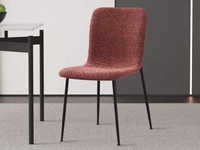 Stoel ALIBABA bouclé stof roze Stoel ALIBABA bouclé stof roze