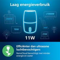 Philips 2000 series HU2716/10 luchtbevochtiger Ultrasonic 2 l 17 W Roségoud, Wit - thumbnail