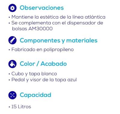 Jofel Jofel Feminine dames hygiëne afvalbak met pedaal 15l kunststof - wit