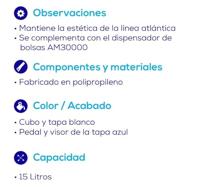 Jofel Jofel Feminine dames hygiëne afvalbak met pedaal 15l kunststof - wit - thumbnail