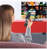 Hama Universele afstandsbediening voor LG TV's (infrarood, leerbaar, lichtgevende toetsen, slimme knop, Easy Mode functie, ergonomische hoofdtoetsen, 10 m bereik) zwart - thumbnail
