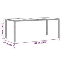 9-delige Tuinset met kussens poly rattan grijs - thumbnail