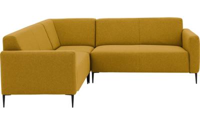 Goossens Bank Key West geel, stof, 2-zits, modern design