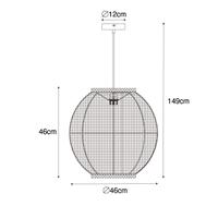 QAZQA Oosterse hanglamp naturel 46 cm - Rob - thumbnail