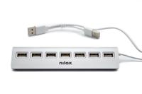 Hub USB Nilox NXHU7ALU2 Grijs - thumbnail