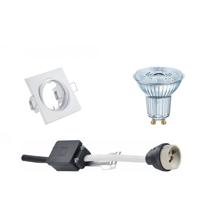 LED Spot Set - OSRAM Parathom PAR16 930 36D - GU10 Fitting - Dimbaar - Inbouw Vierkant - Mat Wit - 3.7W - Warm Wit 3000K - thumbnail