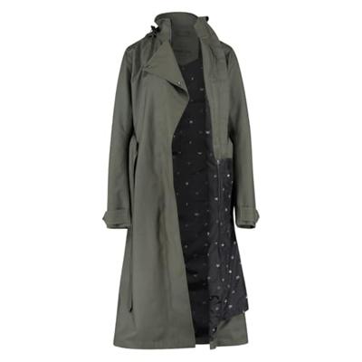 Trench Coat Long Regenjas Urban Outdoor Dames Army Green Trench Coat Long Regenjas Urban Outdoor Dames Army Green
