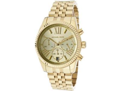 Michael Kors dames chronograaf Lexington goudkleurig horloge MK5556