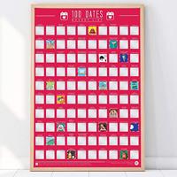 Gift Republic Scratch Poster - 100 Dates Om Op Te Gaan - thumbnail