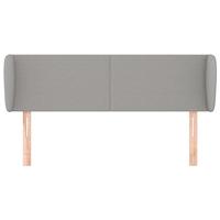 Hoofdbord met randen 147x23x78/88 cm stof lichtgrijs - thumbnail