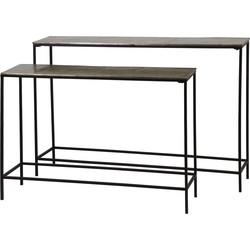 Light & Living Sidetable 'Hartsville', set van 2 stuks, donker bruin brons Light & Living Sidetable 'Hartsville', set van 2 stuks, donker bruin brons