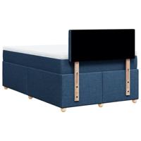 Boxspring met matras stof blauw 120x200 cm - thumbnail