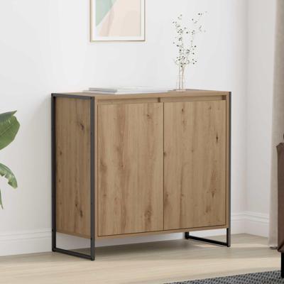 Bijzetkast Ambachtelijk eiken 79 x 36 x 75 cm Bewerkt hout