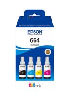 Epson inktfles 664, 4.500 - 7.500 pagina's, OEM C13T664640, 4 kleuren - thumbnail