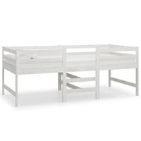 Bedframe zonder matras massief grenenhout wit 90x200 cm - thumbnail