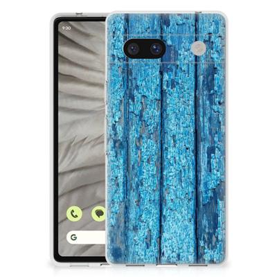 Google Pixel 7A | Bumper Hoesje | Wood Blue
