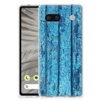 Google Pixel 7A | Bumper Hoesje | Wood Blue - thumbnail