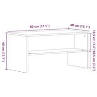 Tv-meubel 80x40x40 cm spaanplaat zwart eikenkleurig - thumbnail