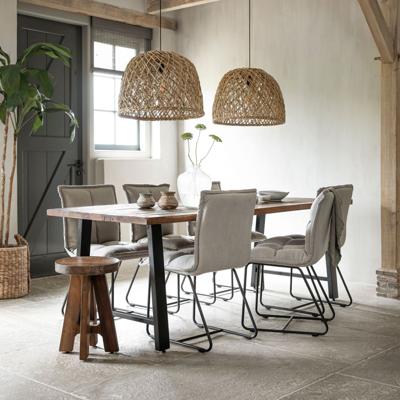 DTP Home Eettafel 'Timber' Hout en staal, 200 x 90cm DTP Home Eettafel 'Timber' Hout en staal, 200 x 90cm