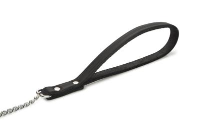 Hondenriem met ketting 120cm x 12mm zwart