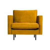 WOOOD Fauteuil 'Rodeo' Velvet, kleur Oker - thumbnail