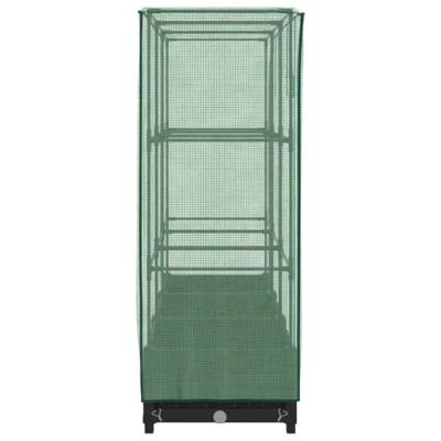Plantenbak verhoogd met kashoes 120x40x123 cm rattanlook - thumbnail