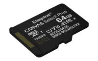Kingston Technology 64GB microSDXC Canvas Select Plus Gen3 100MB/s A1 kaart + adapter - thumbnail