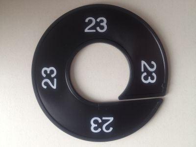 Maatring zwart/wit 23