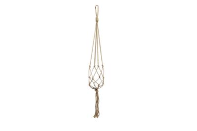 Bloempothanger Macrame bruin L90