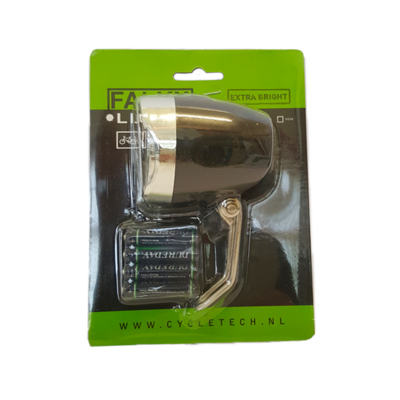 Move Falkx koplamp 60 mm batterijen led zwart