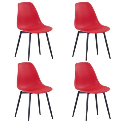 Vidaxl Eetkamerstoelen 4 St Pp Rood Vidaxl Eetkamerstoelen 4 St Pp Rood