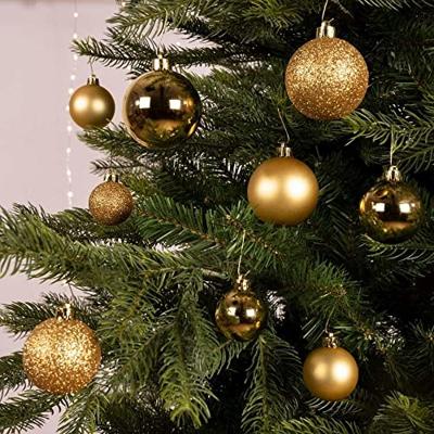 Decoris kerstballen set Plastic 30st Goud 4-5-6cm - thumbnail