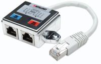 Intellinet RJ45 Netwerk Adapter CAT 5 [1x RJ45-stekker - 2x RJ45-bus] 0 m Zilver, Wit - thumbnail