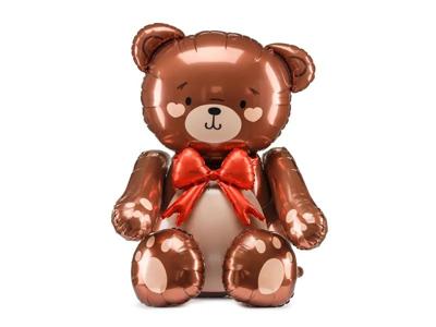 Staande Folieballon Teddybeer Bruin (75x84cm)