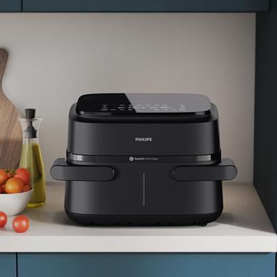 Philips 1000 series NA150/00 friteuse Dubbel 7,1 l 2450 W Heteluchtfriteuse Zwart - thumbnail