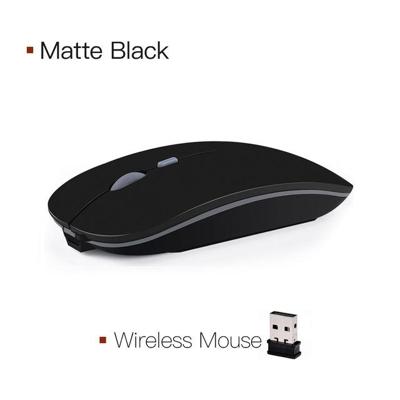 2 4 Ghz oplaadbare ergonomische draadloze optische Mouse(Black)