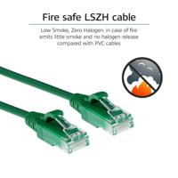 ACT DC9707 LSZH U/UTP CAT6 Datacenter Slimline Patchkabel Snagless | RJ45 Connectoren | Groen | 7 meter - thumbnail