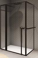 Douchecabine Riho Lucid XL GD203 Omkeerbaar Verstelbaar Aluminium 200x120x90 cm Mat Zwart - thumbnail