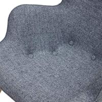 Artistiq Fauteuil 'Anderson' Houten poot, kleur Grijs - thumbnail