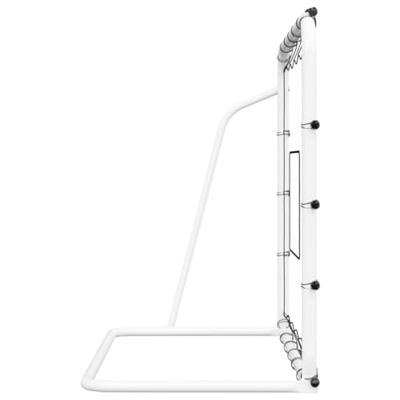 VidaXL Voetbalrebounder 184x61x123 cm staal en pe wit en zwart VidaXL Voetbalrebounder 184x61x123 cm staal en pe wit en zwart