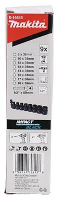 Makita Krachtdopset Impact Black, 1/2 9-dlg - E-16645 Makita Krachtdopset Impact Black, 1/2 9-dlg - E-16645