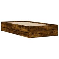 Bedframe met lades bewerkt hout gerookt eikenkleurig 100x200 cm - thumbnail